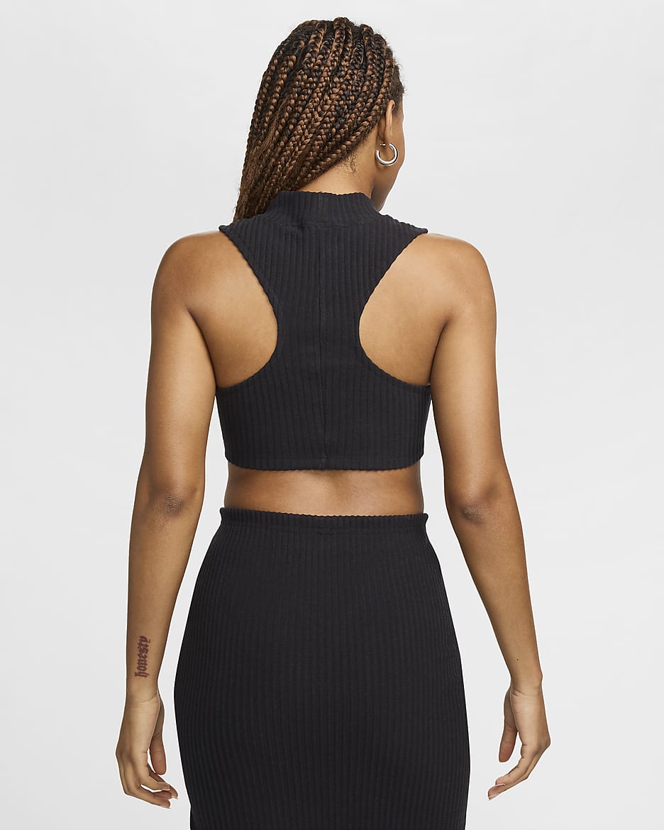 Nike crop top and skirt best sale